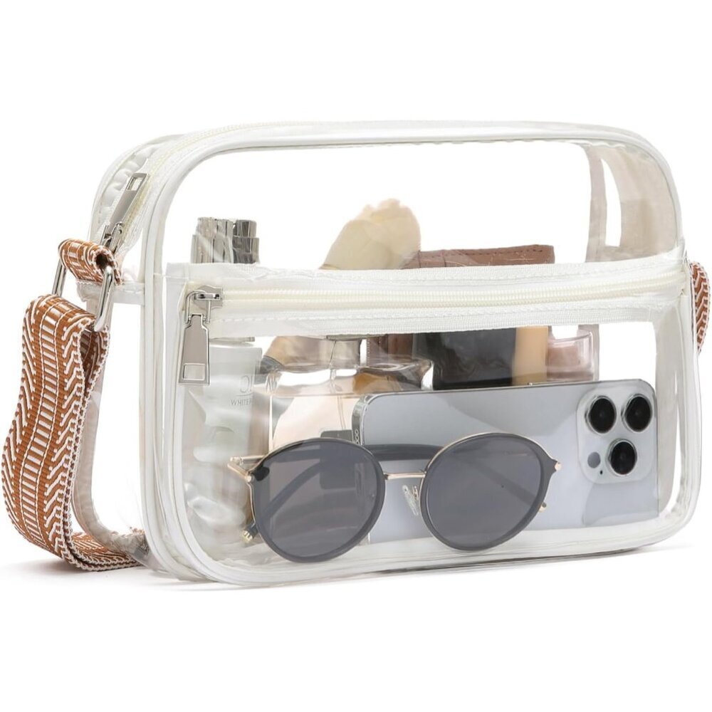Small Designer Crossbody 5-clearwhite Bag Women Cell Phone Purse Shoulder Wallet